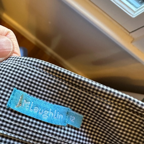 J. Mclaughlin Women Black and white checked Button Up  size 12 - Picture 5 of 10